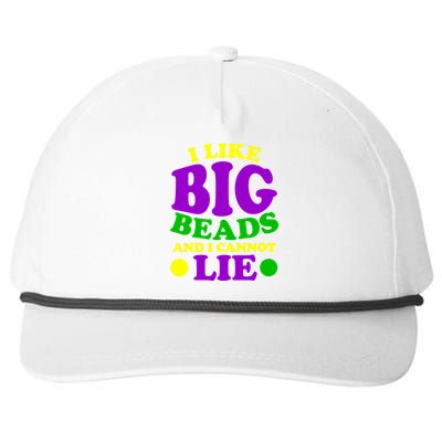 I Like Big Beads and I Cannot Lie Mardi Gras Snapback Five-Panel Rope Hat