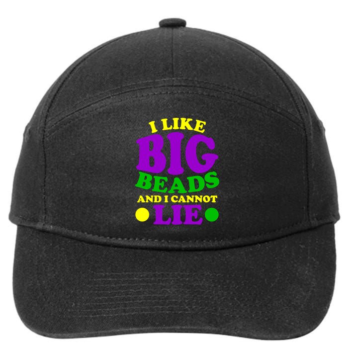 I Like Big Beads and I Cannot Lie Mardi Gras 7-Panel Snapback Hat