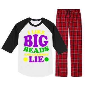 I Like Big Beads and I Cannot Lie Mardi Gras Raglan Sleeve Pajama Set