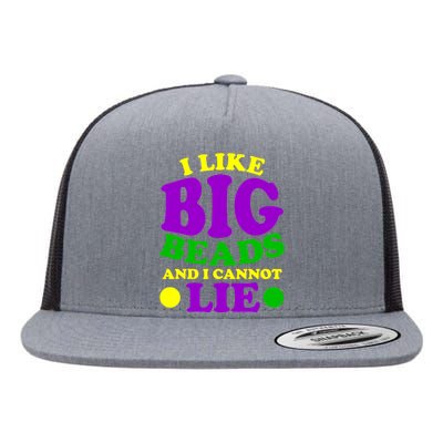 I Like Big Beads and I Cannot Lie Mardi Gras Flat Bill Trucker Hat