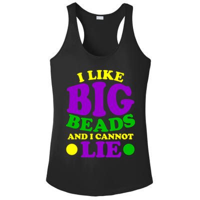I Like Big Beads and I Cannot Lie Mardi Gras Ladies PosiCharge Competitor Racerback Tank