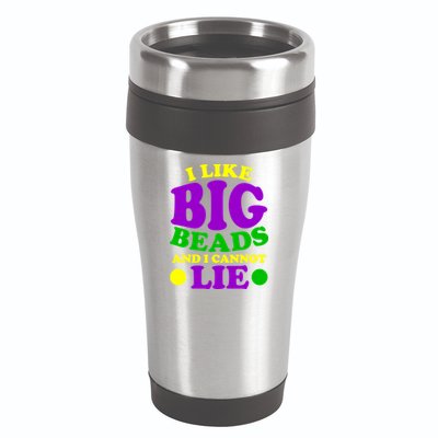 I Like Big Beads and I Cannot Lie Mardi Gras 16oz Travel Tumbler