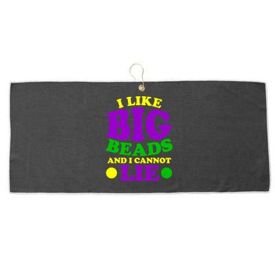 I Like Big Beads and I Cannot Lie Mardi Gras Large Microfiber Waffle Golf Towel