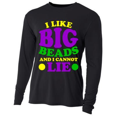 I Like Big Beads and I Cannot Lie Mardi Gras Cooling Performance Long Sleeve Crew