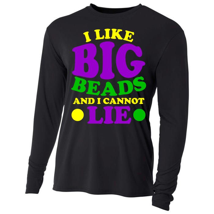 I Like Big Beads and I Cannot Lie Mardi Gras Cooling Performance Long Sleeve Crew