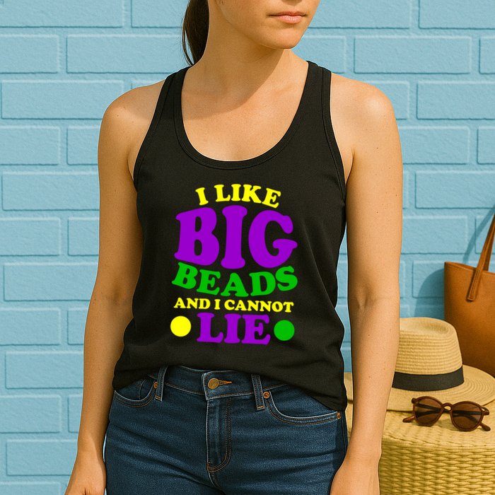 I Like Big Beads and I Cannot Lie Mardi Gras Womens Tank Top
