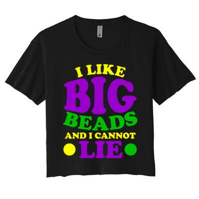 I Like Big Beads and I Cannot Lie Mardi Gras Crop Top