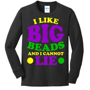 I Like Big Beads and I Cannot Lie Mardi Gras Kids Long Sleeve Shirt