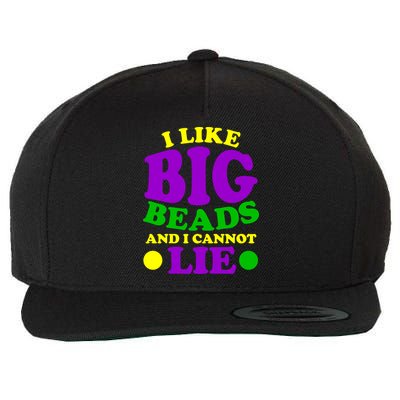 I Like Big Beads and I Cannot Lie Mardi Gras Wool Snapback Cap