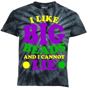 I Like Big Beads and I Cannot Lie Mardi Gras Kids Tie-Dye T-Shirt