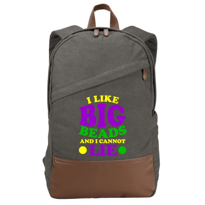 I Like Big Beads and I Cannot Lie Mardi Gras Cotton Canvas Backpack
