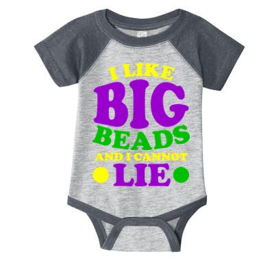 I Like Big Beads and I Cannot Lie Mardi Gras Infant Baby Jersey Bodysuit