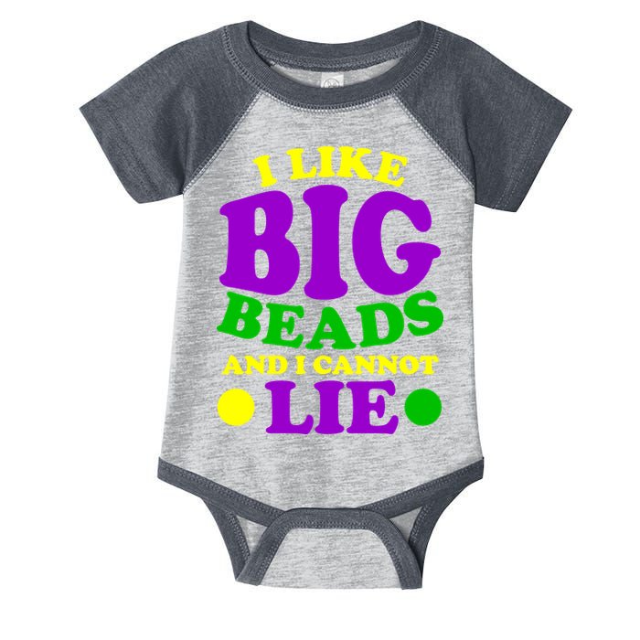 I Like Big Beads and I Cannot Lie Mardi Gras Infant Baby Jersey Bodysuit