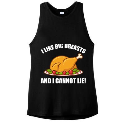 I like Big Breasts And I Cannot Lie Ladies PosiCharge Tri-Blend Wicking Tank