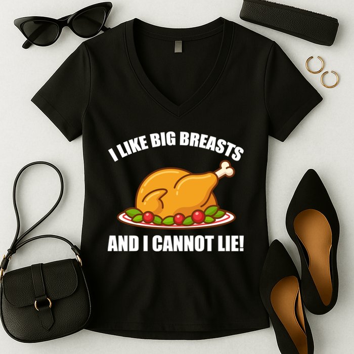 I like Big Breasts And I Cannot Lie Women's V-Neck T-Shirt