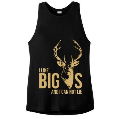I Like Big Bucks and I Cannot Lie Ladies PosiCharge Tri-Blend Wicking Tank