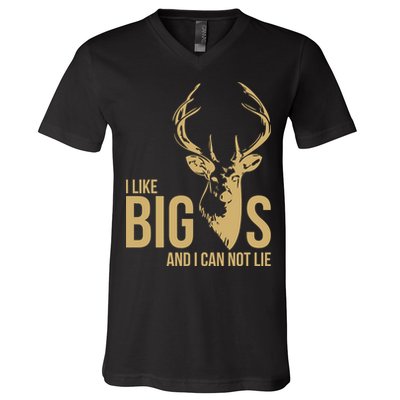 I Like Big Bucks and I Cannot Lie V-Neck T-Shirt