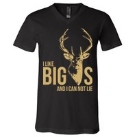 I Like Big Bucks and I Cannot Lie V-Neck T-Shirt
