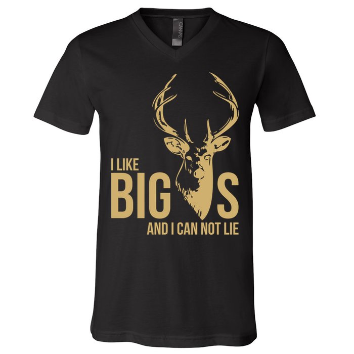 I Like Big Bucks and I Cannot Lie V-Neck T-Shirt
