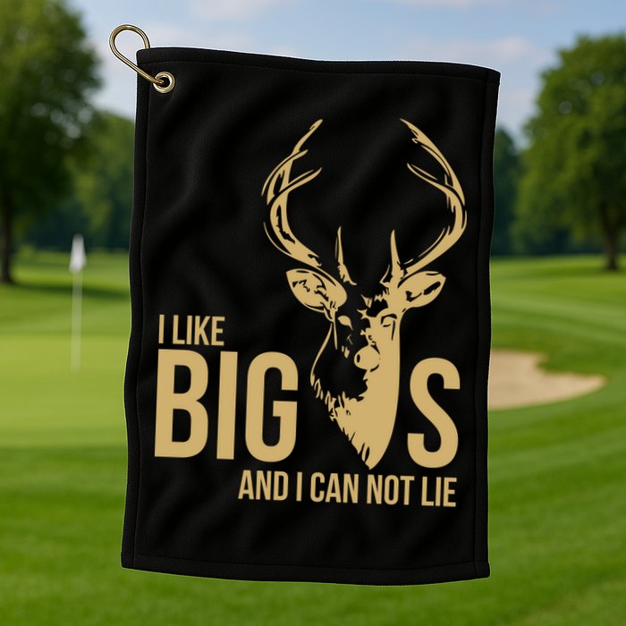 I Like Big Bucks and I Cannot Lie Golf Towel