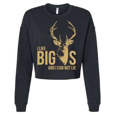 I Like Big Bucks and I Cannot Lie Cropped Pullover Crew