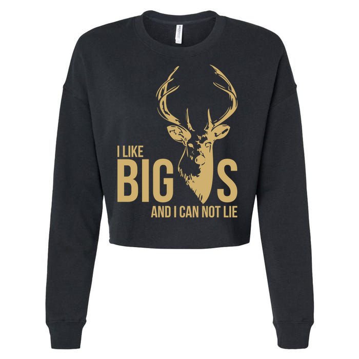 I Like Big Bucks and I Cannot Lie Cropped Pullover Crew