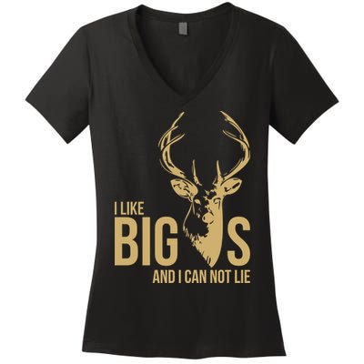 I Like Big Bucks and I Cannot Lie Women's V-Neck T-Shirt