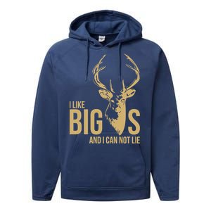 I Like Big Bucks and I Cannot Lie Performance Fleece Hoodie