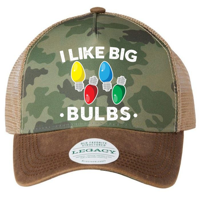 I Like Big Bulbs Funny Christmas Lights Legacy Tie Dye Trucker Hat