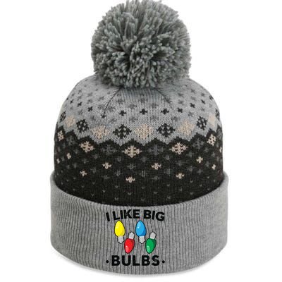 I Like Big Bulbs Funny Christmas Lights The Baniff Cuffed Pom Beanie