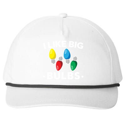 I Like Big Bulbs Funny Christmas Lights Snapback Five-Panel Rope Hat