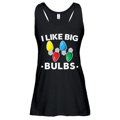 I Like Big Bulbs Funny Christmas Lights Ladies Essential Flowy Tank