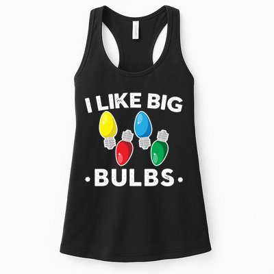 I Like Big Bulbs Funny Christmas Lights Womens Tank Top