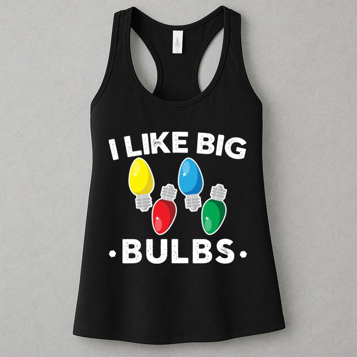 I Like Big Bulbs Funny Christmas Lights Womens Tank Top