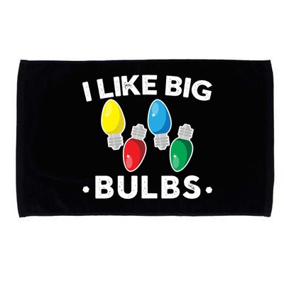 I Like Big Bulbs Funny Christmas Lights Microfiber Hand Towel