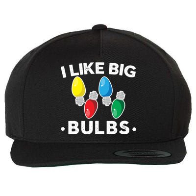 I Like Big Bulbs Funny Christmas Lights Wool Snapback Cap