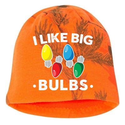 I Like Big Bulbs Funny Christmas Lights Kati - Camo Knit Beanie