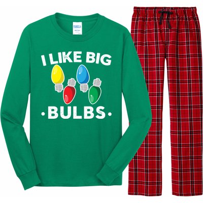 I Like Big Bulbs Funny Christmas Lights Long Sleeve Pajama Set