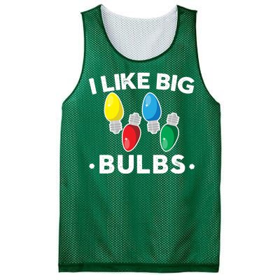 I Like Big Bulbs Funny Christmas Lights Mesh Reversible Basketball Jersey Tank