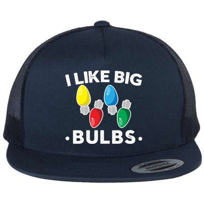 I Like Big Bulbs Funny Christmas Lights Flat Bill Trucker Hat