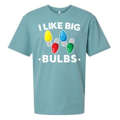 I Like Big Bulbs Funny Christmas Lights Sueded Cloud Jersey T-Shirt