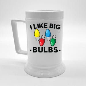 I Like Big Bulbs Funny Christmas Lights Beer Stein