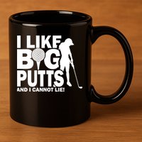 I Like Big Putts And I Cannot Lie Golf 11oz C Handle Ceramic Mug