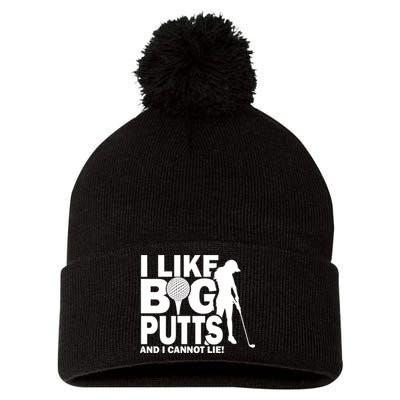 I Like Big Putts And I Cannot Lie Golf Pom Pom 12in Knit Beanie