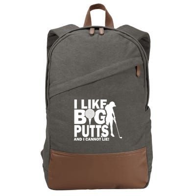 I Like Big Putts And I Cannot Lie Golf Cotton Canvas Backpack