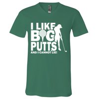I Like Big Putts And I Cannot Lie Golf V-Neck T-Shirt