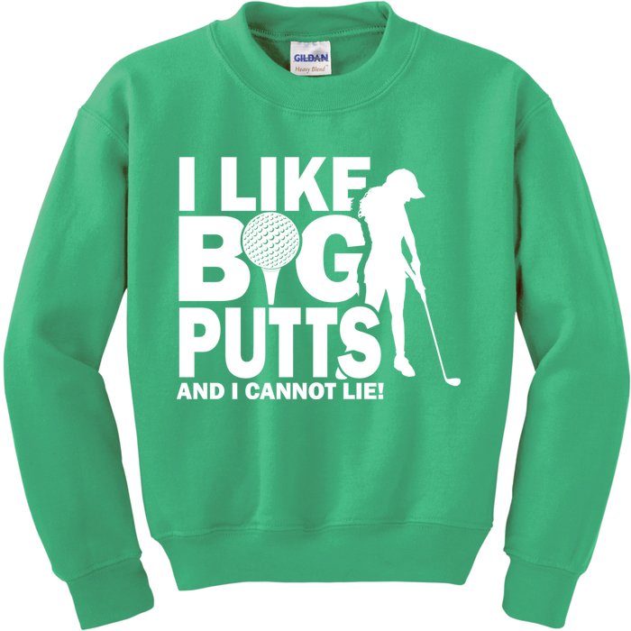 I Like Big Putts And I Cannot Lie Golf Kids Sweatshirt