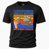 I Like Bourbon My Smoker And Maybe 3 People Cooling Performance Crew T-Shirt