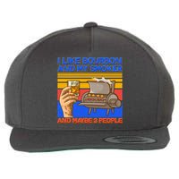 I Like Bourbon My Smoker And Maybe 3 People Wool Snapback Cap