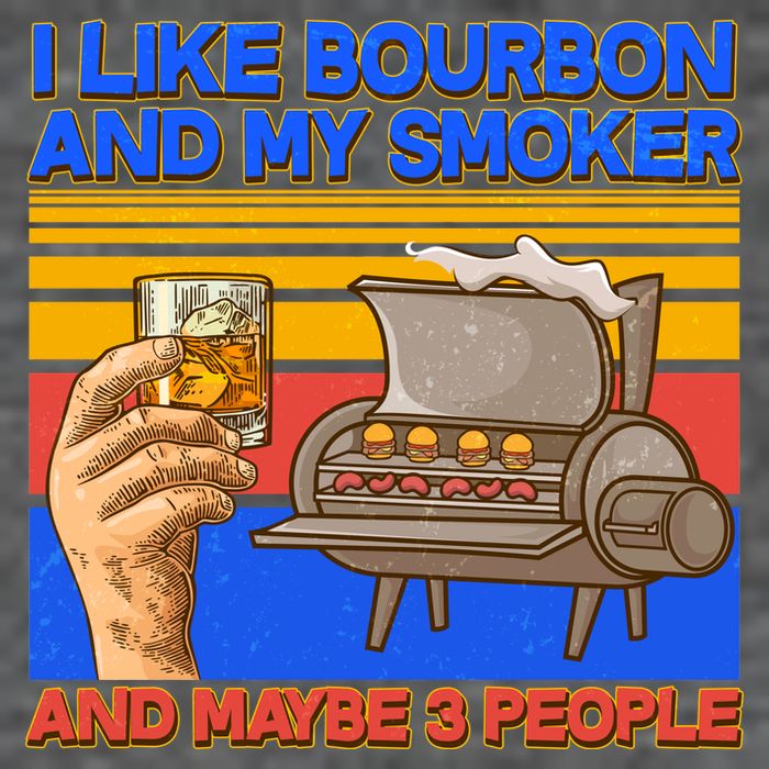 I Like Bourbon My Smoker And Maybe 3 People Wool Snapback Cap